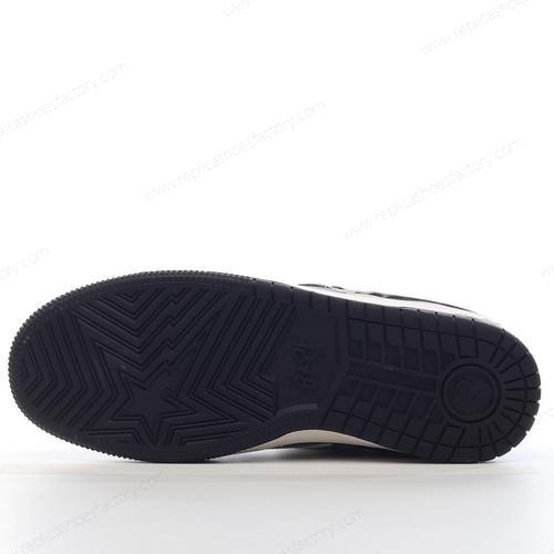 Replica A BATHING APE BAPE SK8 STA Mens and Womens Shoes Black White 1H20191033