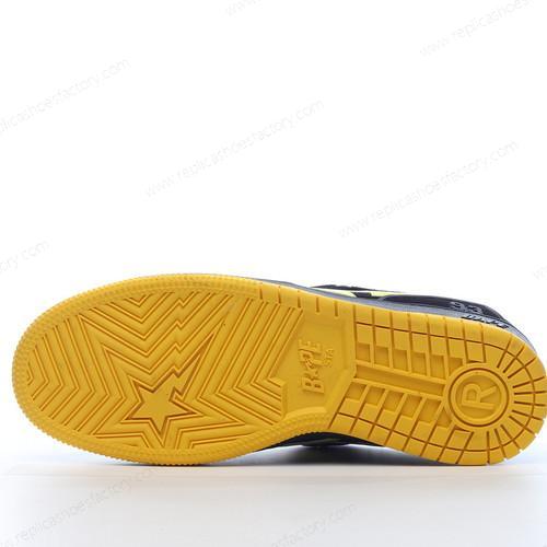 Replica A BATHING APE BAPE SK8 STA Mens and Womens Shoes Black Yellow 001FWG701031X