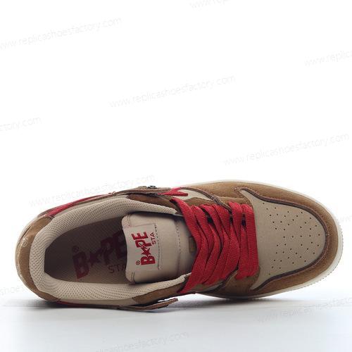 Replica A BATHING APE BAPE SK8 STA Mens and Womens Shoes Brown Grey Red