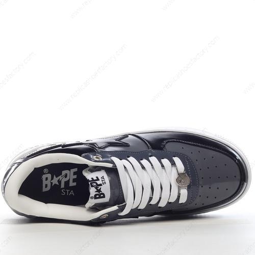 Replica A BATHING APE BAPE STA Mens and Womens Shoes Black Grey 001FWH201046BLK