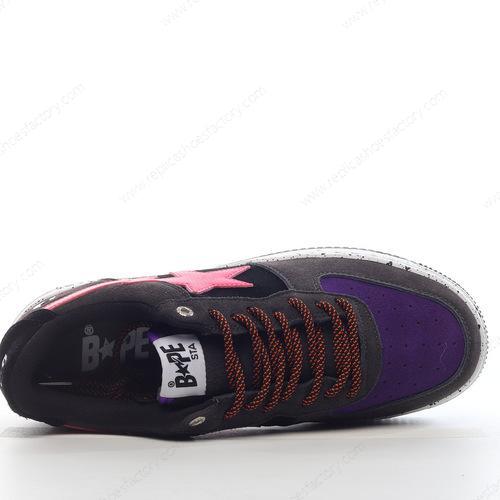 Replica A BATHING APE BAPE STA Mens and Womens Shoes Black Pink Purple 1I20191008BKXPK