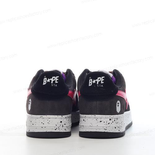 Replica A BATHING APE BAPE STA Mens and Womens Shoes Black Pink Purple 1I20191008BKXPK