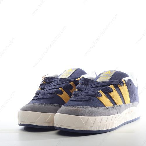 Replica Adidas Adimatic Human Made Mens and Womens Shoes Yellow Off White Dark Blue