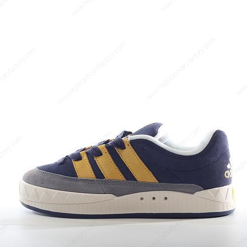 Replica Adidas Adimatic Human Made Mens and Womens Shoes Yellow Off White Dark Blue