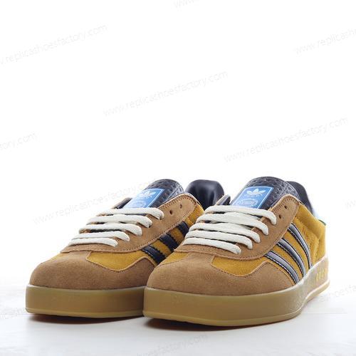 Replica Adidas Gazelle Indoor Mens and Womens Shoes Brown Green Black