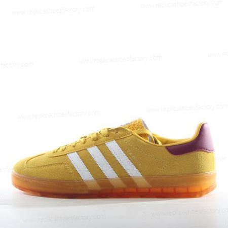 Replica Adidas Gazelle Indoor Men’s and Women’s Shoes ‘Yellow White Red’ IE7003