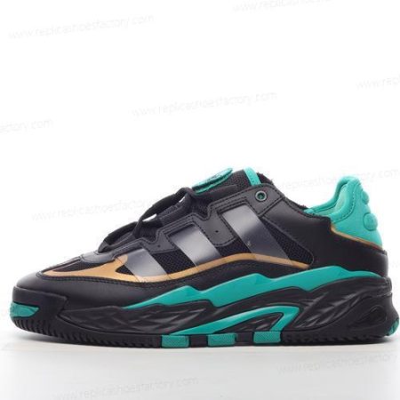 Replica Adidas Niteball Men’s and Women’s Shoes ‘Black Green’ S24142