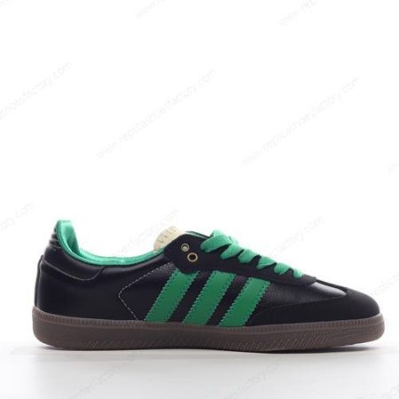 Replica Adidas Samba Men’s and Women’s Shoes ‘Black White Green’ S42590