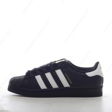 Replica Adidas Superstar Men’s and Women’s Shoes ‘Black White Gold’ EG4959