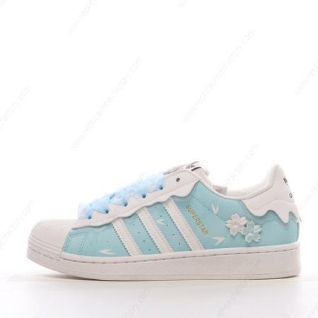 Replica Adidas Superstar Men’s and Women’s Shoes ‘Blue Grey White’ GV9655