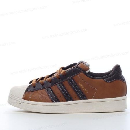Replica Adidas Superstar Men’s and Women’s Shoes ‘Brown Black White’