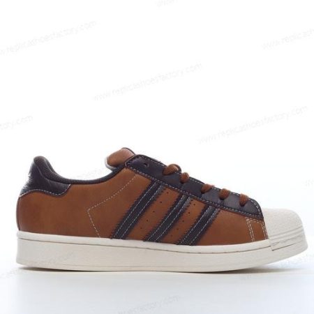 Replica Adidas Superstar Men’s and Women’s Shoes ‘Brown Black White’