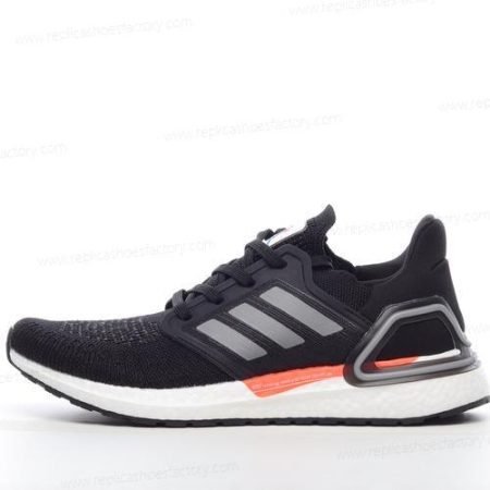 Replica Adidas Ultra boost 20 Men’s and Women’s Shoes ‘Black Silver Orange’ FX7979