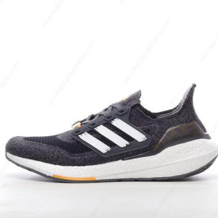 Replica Adidas Ultra boost 21 Men’s and Women’s Shoes ‘Black White Yellow’ GW5838
