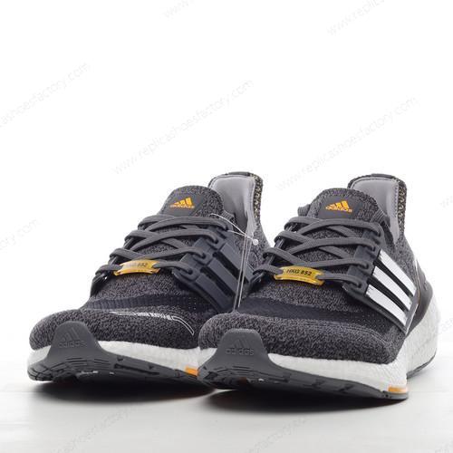 Replica Adidas Ultra boost 21 Mens and Womens Shoes Black White Yellow GW5838