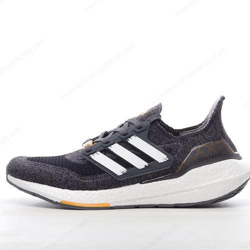 Replica Adidas Ultra boost 21 Mens and Womens Shoes Black White Yellow GW5838