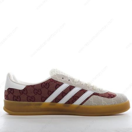 Replica Adidas x Gucci Gazelle GG Men’s and Women’s Shoes ‘Red Brown’ HQ8851
