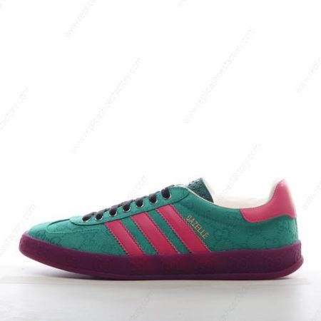 Replica Adidas x Gucci Gazelle GG Monogram Men’s and Women’s Shoes ‘Green Pink Green’ IE4795