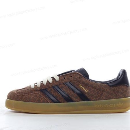 Replica Adidas x Gucci Gazelle Men’s and Women’s Shoes ‘Brown’ 707847-AAA2V-8546