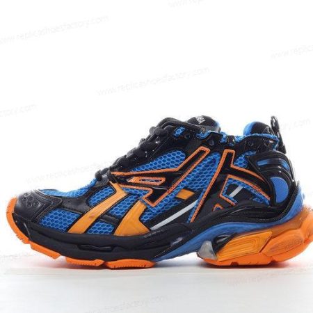 Replica Balenciaga Runner Men’s and Women’s Shoes ‘Blue Orange’ 677403W3RB34719