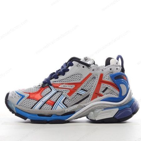 Replica Balenciaga Runner Men’s and Women’s Shoes ‘Grey Red Blue’ 677403W3RB61264