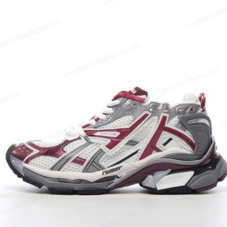 Replica Balenciaga Runner Men’s and Women’s Shoes ‘White Red Grey’ 677403W3RBB9069