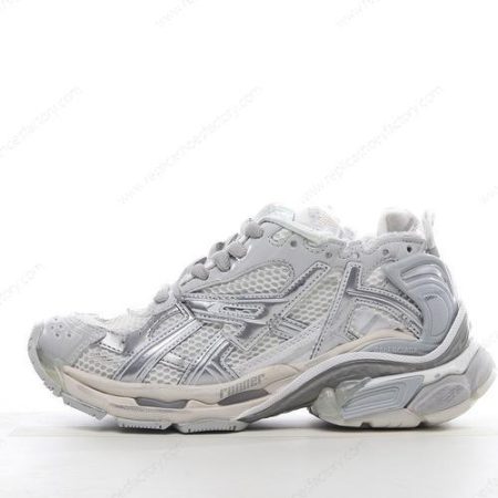 Replica Balenciaga Runner Men’s and Women’s Shoes ‘White Silver’ 656063W3RA19000