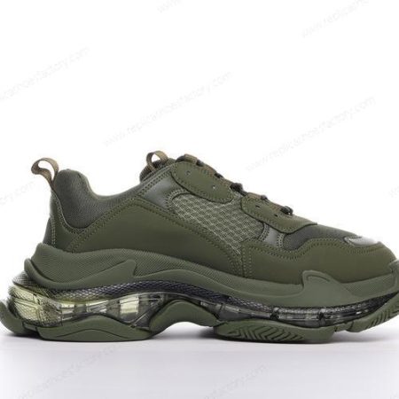 Replica Balenciaga Triple S Clear Sole Men’s and Women’s Shoes ‘Green’ 541624W2GA12325