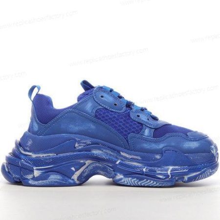Replica Balenciaga Triple S Men’s and Women’s Shoes ‘Dark Blue’ 536737W3CN34900