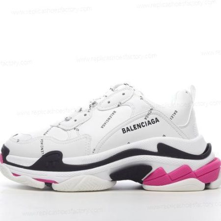 Replica Balenciaga Triple S Men’s and Women’s Shoes ‘White Pink Black’ 536737W2FA49155