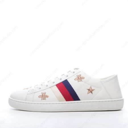 Replica Gucci ACE Embroidered Men’s and Women’s Shoes ‘Gold White’