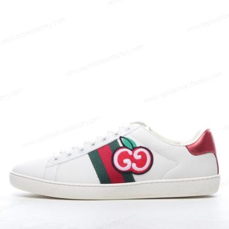 Replica Gucci ACE GG Apple Patch Men’s and Women’s Shoes ‘White Red’ 611376-DOPE0-9064