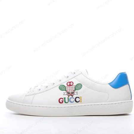 Replica Gucci ACE TENNIS Men’s and Women’s Shoes ‘White Blue’ 603696-AYO70-9096