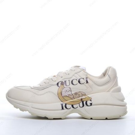 Replica Gucci Bananya Rhyton Vintage Trainer Men’s and Women’s Shoes ‘White’ 659408-2SH00-9522