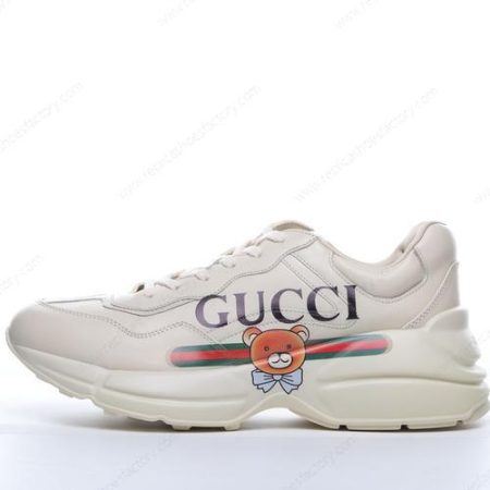 Replica Gucci Bear Rhyton Vintage Logo Men’s and Women’s Shoes ‘White’