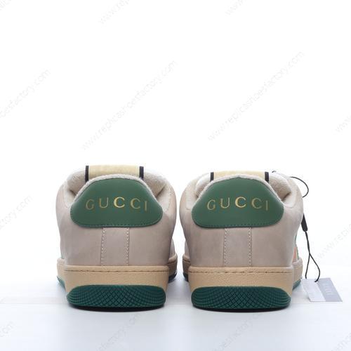 Replica Gucci Distressed Screener Mens and Womens Shoes Green Red White