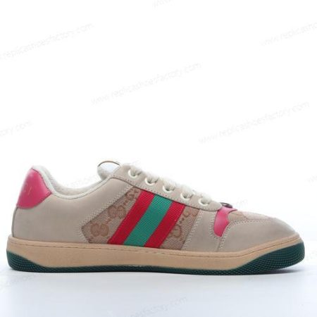 Replica Gucci Distressed Screener Men’s and Women’s Shoes ‘Pink Red Green’