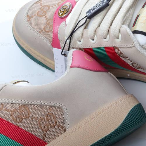 Replica Gucci Distressed Screener Mens and Womens Shoes Pink Red Green
