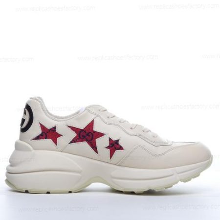 Replica Gucci Rhyton Red star Men’s and Women’s Shoes ‘White Red’