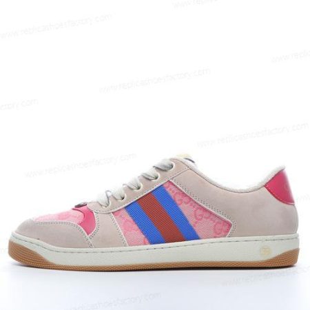 Replica Gucci Screener GG 2021ss Men’s and Women’s Shoes ‘Red Pink Blue’