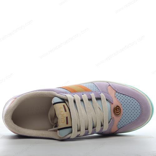 Replica Gucci Screener Lovelight Suede Mens and Womens Shoes Purple Orange