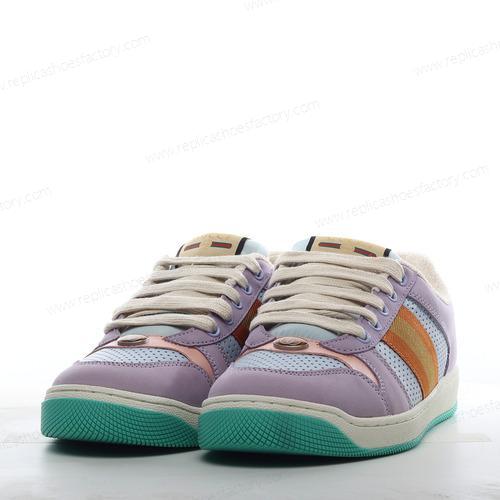 Replica Gucci Screener Lovelight Suede Mens and Womens Shoes Purple Orange