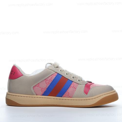 Replica Gucci Screener Mens and Womens Shoes Blue Red Pink