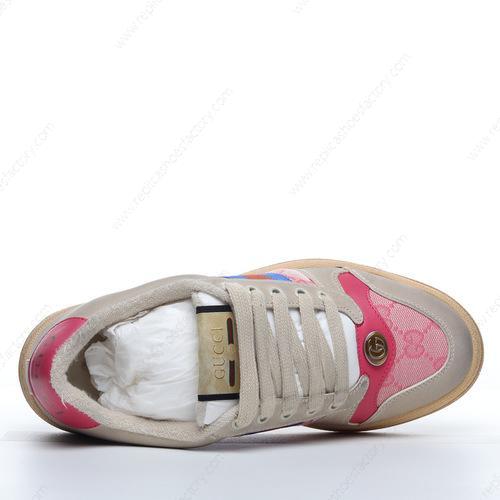 Replica Gucci Screener Mens and Womens Shoes Blue Red Pink