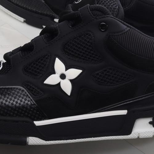 Replica LOUIS VUITTON LV Skate Sneaker Mens and Womens Shoes Black White 1AARR1