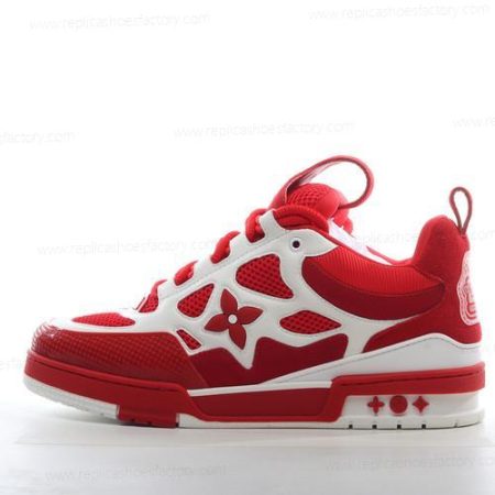 Replica LOUIS VUITTON LV Skate Sneaker Men’s and Women’s Shoes ‘Red White’ 1AARS5