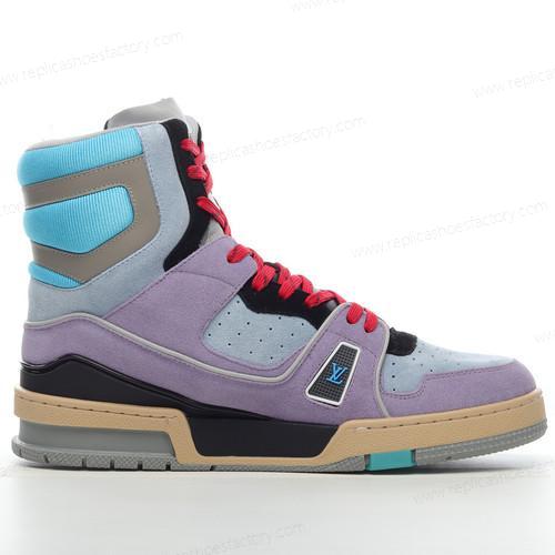 Replica LOUIS VUITTON LV Trainer 2021s Mens and Womens Shoes Purple Grey Black Blue Red