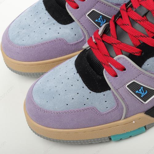 Replica LOUIS VUITTON LV Trainer 2021s Mens and Womens Shoes Purple Grey Black Blue Red