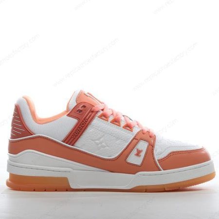 Replica LOUIS VUITTON LV Trainer Men’s and Women’s Shoes ‘Orange White’ 1A811P