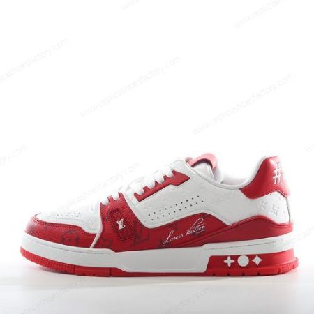Replica LOUIS VUITTON Trainer Men’s and Women’s Shoes ‘Red White’ 1AANFJ